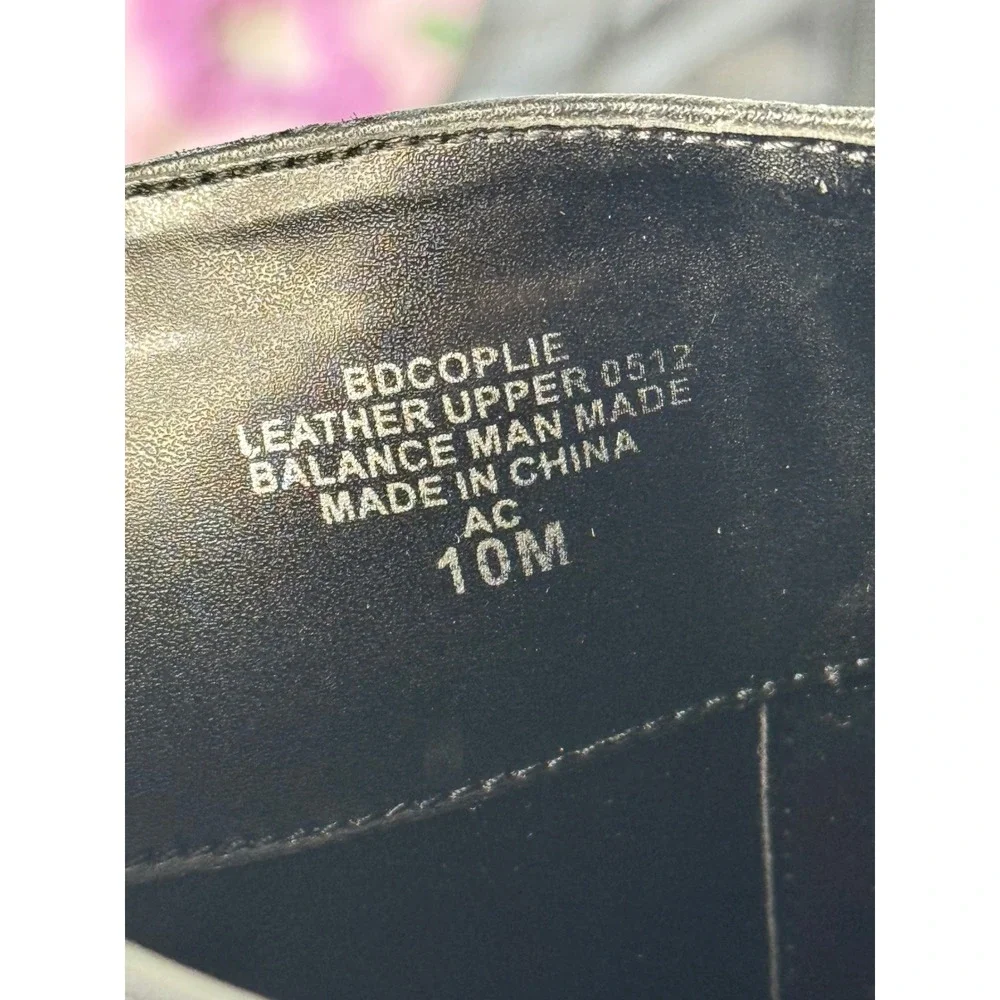 Bandolino BDCOPLIE Black Leather Tall Riding Boots Womens 10M Block Heel Harness